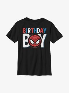 a spiderman birthday boy t - shirt with the words'birthday boy'on it