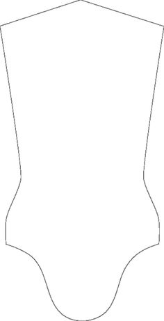 a white paper cut out of a bodysuit