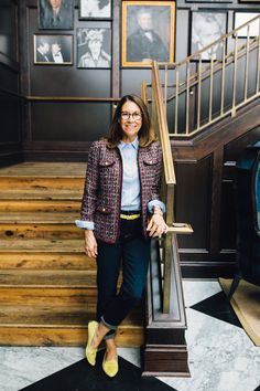 Michele Heitlinger Blue Oxford Shirt, From Where I Stand, Mom Daughter, Oxford Shirt, Tweed Jacket, That Look, Super Cute, Photographer