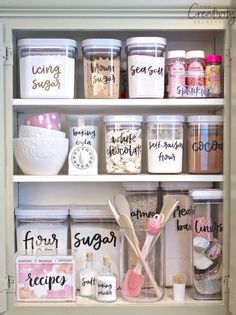 an organized pantry filled with lots of different items