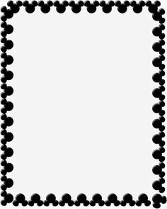 a black and white square frame with circles around it, in the center is an empty space for text