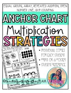 an anchor chart with multiple numbers on it and the words, multiplicator strategy