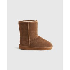 Quince  | Quince | Australian Shearling Mid-Calf Boots in Pecan, Size 8, Suede Leather Sherling Boots, Wool Hiking Socks, Tall Uggs, Goose Down Pillows, Soft Sock, Shearling Boots, Comfortable Boots, Body Temperature, Slipper Shoes