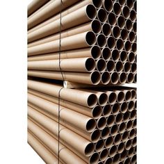 several large pipes stacked on top of each other in the middle of a white background