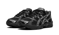 Gel 1130 'Black Pure Silver' Asics Shoes Asics Shoes Black, Black Asics Outfit, Asics Black Sneakers, Asics 1130, Black Designer Shoes, Asics Gel 1130, Y2k Sneakers, Asics Black