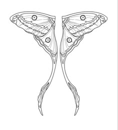 two butterfly wings are shown in black and white, one is facing each other while the other