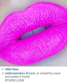 Barbie Pink Lipstick, Pretty Lipstick, Pink Lipstick Shades, Shimmer Lipstick, Green Lips, Long Stiletto Nails, Lipstick Pink, Metallic Lips, Beautiful Lipstick