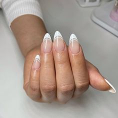 Double French Tip Nails offer a unique spin on the traditional French manicure, featuring two contrasting strips at the nail's tip. Elevate your nail game with Double French Tip Nails, ensuring a stylish and standout finish every time. French Tip Two Lines, Layered French Tip Nails, Double Layer French Tip Nails, French Nails With Line Under, Double Lined French Tip Nails, French Tips Unique, Open French Tip Nails, French Tip Double Line, Two Line French Nails