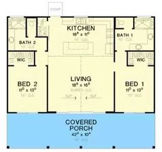 the floor plan for a two story house