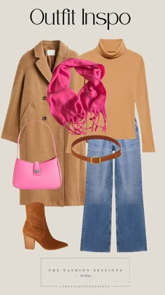 Pink Coat Outfit Winter, Camel Color Outfits, Linda Wright Style, Pink Coat Outfit, Camel Outfit, Camel Coat Outfit, Classic Outfits For Women, Urban Jeans, Winter Coat Outfits