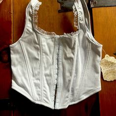 Size Small Bustier Top With Tags Light Blue Fitted Cotton Crop Top, Fitted Light Blue Cotton Crop Top, Altard State, Bustier Top, Altar'd State, Passion For Fashion, Color Blue, Womens Tops, Crop Tops