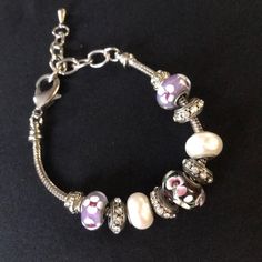 Nwot Pandora Style 6.5”-8.5” Length Pandora Bracelet Charms Ideas, Large Cuff Bracelet, Tanzanite Bracelet, Gold Pearl Bracelet, Starfish Bracelet, Rhinestone Crown, Turquoise Bracelet Cuff, Bracelet Charms, Pandora Bracelet Charms