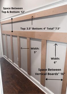 measurements for the space between top and bottom rooms in a house with wood flooring