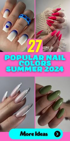 Popular Nail Colors for Summer 2024: The Ultimate Guide. Dive into the vibrant world of popular nail colors for summer 2024, where bold and bright shades meet neutral tones for a perfect balance. Embrace gel and dip techniques for long-lasting wear, with trending summer hues like coral, turquoise, and sunny yellow leading the way. For those who prefer a subtler look, neutral toe polishes in soft beige or pale pink offer a classy touch for your pedicure. August Nail Colors 2024, Summer Nails 2024 Trends, Neutral Nail Designs, Best Summer Nail Color, Popular Nail Colors, Popular Nails, Nails Desing, Summer Nails Colors