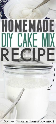 homemade diy cake mix recipe in a jar