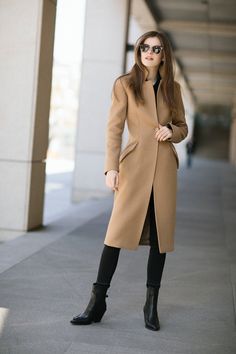 Wedding Skirt Top, Wool Camel Coat, Collarless Coat, Slim Fit Coat, Coat Autumn, Mode Abaya, Fitted Coat, Maxi Coat, Single Breasted Coat