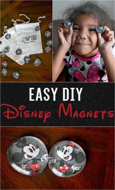 an easy diy disney magnets for kids to make with the help of their mother