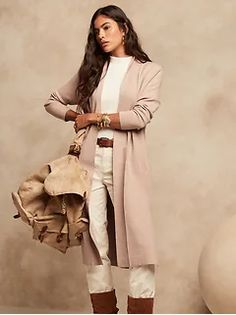 Women's Clothing - Shop New Arrivals | Banana Republic Duster Cardigan Outfit Winter, Duster Cardigan Outfit, Jacket Over Dress, Duster Outfit, Trendy Fall Fashion, Long Cardigan Sweater, Duster Cardigan Sweater, Shrug Cardigan, Professional Wardrobe