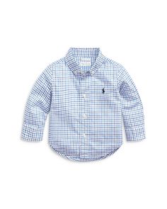 Ralph Lauren - Boys' Plaid Button Down Shirt - Baby Traditional Baby Boy Clothes, Boys Designer Clothes, Baby Boy Shirts, Boys Plaid, Ralph Lauren Boys, 6 Month Baby, Ralph Lauren Outfits, Boys Clothes, Boy Clothes