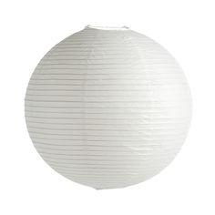 a round white paper lantern on a white background