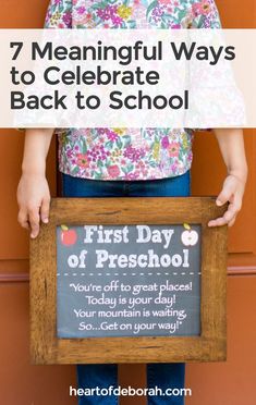 Back to school is here! Enjoy back to school with your kids this year using these 7 fun ideas to connect and celebrate. Have a wonderful first day of school. AD Homeschool Fall Activities, Preschool First Day, Spirit Days, Parent Advice, School Prayer, Parenting Resources, Being A Parent, Back To School Hacks, Back To School Deals