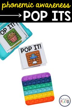 the pop it up game is an easy way to practice phonicic awareness for kids