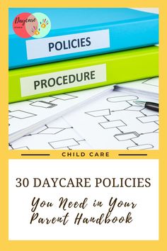 three books stacked on top of each other with the title, 30 day care policy you need