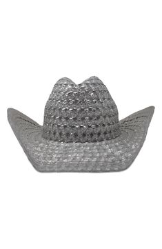 Star-quality shimmer ignites your look in this head-turning hat hand-sewn in the USA from a horsehair braid woven with mylar. Rayon/mylar Made in the USA Silver Sequin Hat, Horsehair Braid, Woven Hat, Horse Hair, Hand Sewn, Made In The Usa, Hand Sewing, Turning, Braids