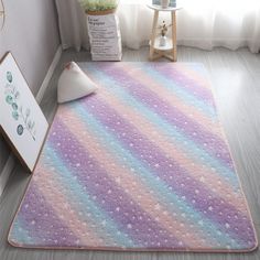 PRICES MAY VARY. Luminous Rug: Rugs absorb light and glow in the dark. There are many 3D patterns on the surface of the rug, such as rainbow stars, owls, dinosaurs, cacti, etc. The glow of the rug is soft and will not affect sleep, it is very suitable for the bedroom and bedside, bedroom will be very beautiful and elegant. Great as a bedroom gift. Excellent Material: The main material of the rug is polyester, and the light-emitting part is a special environmental protection material, which is co Living Room Unique, Rainbow Stars, Room Unique, Animal Room, Cactus Decor, Rainbow Star, Prayer Room, Star Rug, Contemporary Rugs