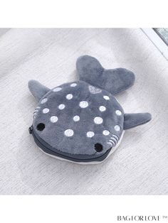 BagForLove - Adorable Cartoon Shark Coin Purse with Plush Design - Limited Edition Money Purse Wallets, Animal Composition, Earphone Pouch, Coin Organizer, Shark Plush, Table Layout, Border Box, Cute Whales, Cute Shark