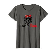 a women's t - shirt with the words doodle mom in red and black