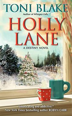 the cover of holly lane by tomi blakki, featuring two mugs on a window sill