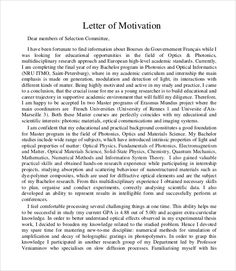 an image of a letter of motivation