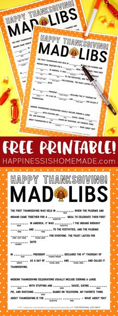 free printable mad libs for kids to use in halloween themed crafts and activities