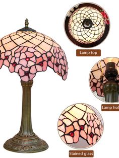 three different types of stained glass lamps