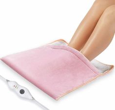 Foot Warmer Electric, Heating Pad King Size Ultra Soft Flannel, Extra Large for Bed, Abdomen, Feet, Back, Cramp, Office/Home Under Desk, 10ft Cord, Auto Off, 22" x 20" - Color - Soothing Pink FULL BODY HEATING PAD: extra large size of 22 inch wide x 21 inch depth, perfect for whole body use, great for bed heating and share with your loved one. The 15-inch cover with ultra plush fabric would protect your shins from cold air. SUPER WARM COMFY FLANNEL: 3 heating levels, heats just in few seconds an Feel Better Gifts, Magnesium Spray, Cervical Traction, Tight Hamstrings, Magic Bag, Rocker Look, Knee Wraps, Hand Massage, Under Desk