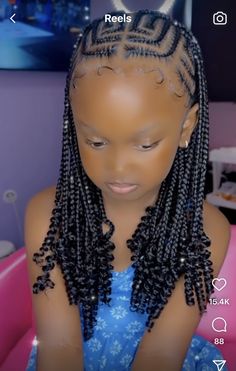 Cute Girl Hairstyles For Kids Easy Black, Braided Hairstyles For Preteens, Hairstyles For Black Girls Kids Braided, Back To School Hairstyles Black Kids Natural Hair Braids, African Hair Braiding Styles For Kids, Lil Girls Braided Hairstyles, Simple Fulani Braids For Kids, Lil Kids Braiding Hairstyles