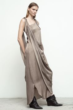 Edie Dress | Womens Dresses | NICHOLAS K – Nicholas K Satin Draped Maxi Dress, Summer Pre-draped Satin Silk Dress, Summer Draped Silk Dress, Summer Wrap Dresses With Draped Sleeves, Pre-draped Draped Silk Dress For Spring, Spring Pre-draped Silk Dress, Spring Pre-draped Draped Silk Dress, Spring Silk Dress With Draped Style, Asymmetrical Satin Draped Dress