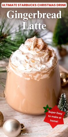 the ultimate christmas drink recipe for gingerbread latte