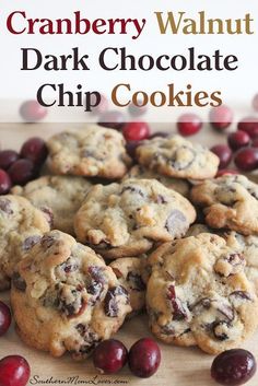 cranberry walnut dark chocolate chip cookies