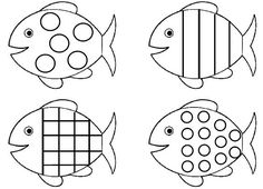 four different types of fish that can be used to draw