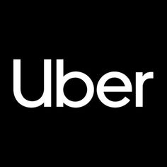 the word'uber'in white on a black background