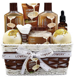 Bath and Body Gift Basket For Women and Men – 9 Piece Set of Vanilla Coconut Home Spa Set, Includes Fragrant Lotions, Extra Large Bath Bombs, Coconut Oil, Luxurious Bath Towel & More Home Spa Set, Gift Basket For Women, Spa Basket, Coconut Bath, Bath Gift Set, Tropical Scent, Large Bath