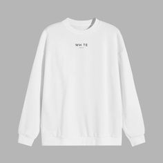 Part of the Whte01 Collection, the 'Minimal Sweater' features a embroidered Whte logo in black on the chest. Made from 100% luxurious 100% Terry Cotton, all our sweaters are super soft to the touch and perfect for everyday wear. Oversized Fit. Minimal Sweater, Dark Sweater, Gothic Fonts, White Minimal, Traditional Fashion, All Black Outfit, White Sweaters, Combed Cotton, Oversized Fits