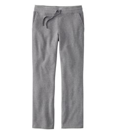 These classic straight-leg sweatpants are supersoft, cozy and easy to wear in the most comfortable pull-on style. We think they look especially nice with our 1912 Sweatshirts. Inseam: Regular 30". Favorite Fit: Sits lower on the waist. Slightly fitted through hip and thigh. Straight-leg. In a supersoft blend of 60% cotton and 40% polyester – brushed for an exceptional feel. Machine wash and dry. Comfortable elastic waistband with an adjustable drawstring. Side pockets. Imported. Fit: Favorite - Fall Straight Leg Loungewear Activewear, Relaxed Fit Straight Leg Activewear For Fall, Casual Straight Leg Comfort Stretch Sweatpants, Fall Comfort Stretch Sweatpants With Comfort Waistband, Pants Jeans, Ll Bean, L L Bean, Straight Leg Pants, Jeans Pants