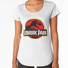 Regular fit t-shirt with scoop neck, capped sleeves, and curved hem for style. Solid colors are 100% cotton, heather colors are cotton blend. Range of colors available, with the option to print on front or back. Size range XS-XL. Jurrasic Park Classic T-Shirt Jurrasic Park, Auntie Shirts, Capped Sleeves, Women Humor, Luxe Fashion, Fashion Tees, Tshirt Colors, Cap Sleeves, Classic T Shirts