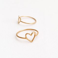 This adorable and dainty open heart ring is the perfect gift for you or someone special. xoThis wire ring is the perfect way to say "I love you"!- Listing is for ONE(1) Open Heart Ring. - All metal components are sterling silver, 98.5% pure gold plated over sterling silver. SHOP + MORE RINGS Open Heart Ring, Silver Heart Ring, Wire Ring, Wire Rings, Silver Shop, Open Heart, One 1, Say I Love You, Jewelry Inspo