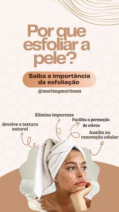 Essa é uma pergunta muito comum “Por que esfoliar a pele?”  Esfoliar a pele é muito importante para garantir uma aparência uniforme, hidratada e saudável. Esse procedimento renova as células, eliminando as que estão mortas e estimulando a produção de outras novas, e de colágeno. Pele Poster, Pele Quotes, Peeling Facial, Skin Care Pele Mista, Facial