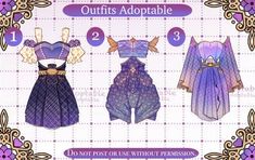 paper doll clothes with instructions to make them look like they are in the style of princesses