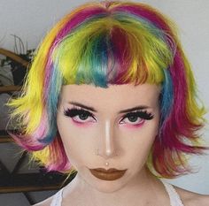 Steal My Sunshine, Good Dye Young, Cute Hair Colors, Hair Inspiration Short, Multicolored Hair, Funky Hairstyles, Hair Stylies, Haircut And Color, Dye My Hair